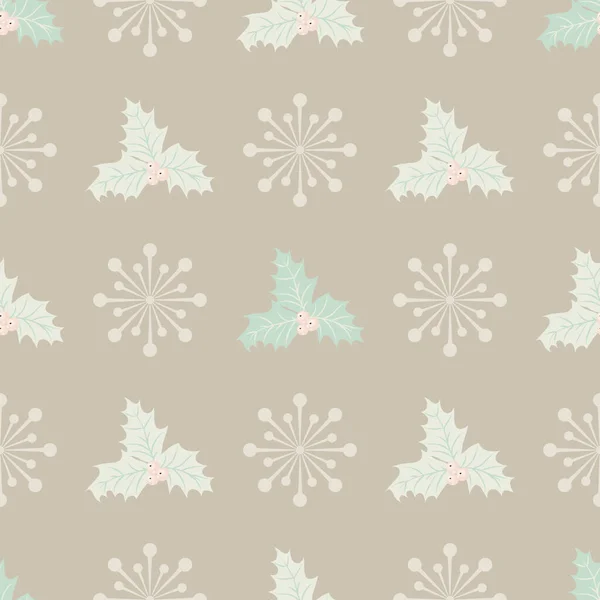 Illustration Vectorielle Motif Sans Couture Holly — Image vectorielle