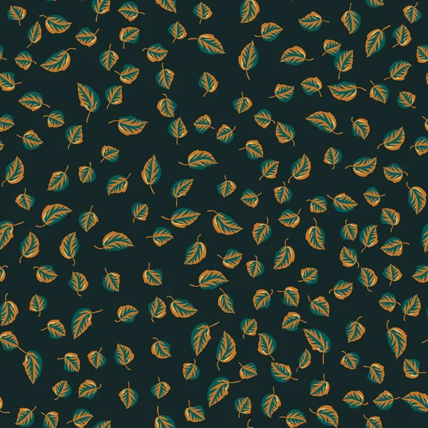 Eco Print Feuilles Automne Motif Floral Sans Couture Dans Les — Image vectorielle