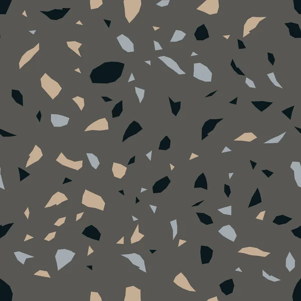 Terrazzo Revêtement Sol Vectoriel Motif Sans Couture Texture Sol Composé — Image vectorielle