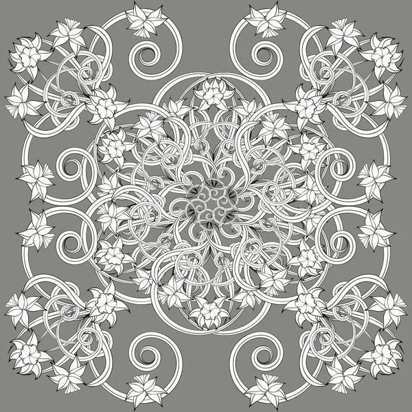 Estilo Art Nouveau Floral Vintage Fundo Encantador Para Papel Parede — Vetor de Stock