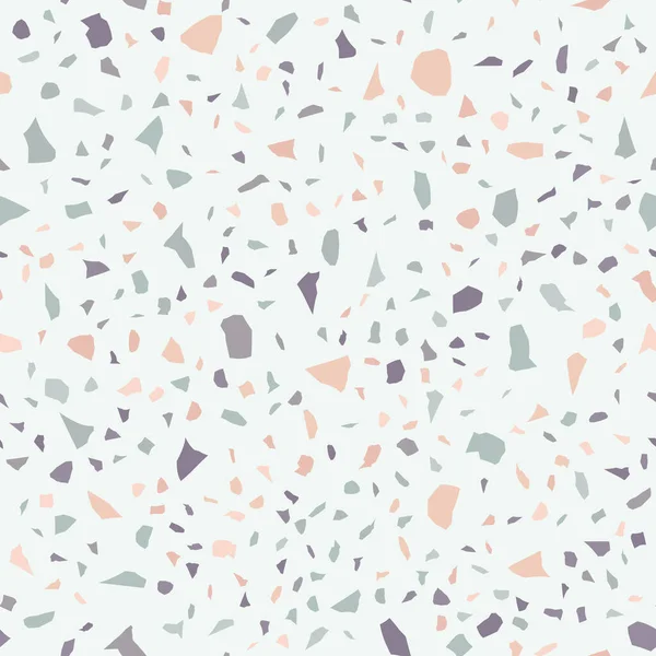 Terrazzo Vloeren Vector Naadloos Patroon Textuur Van Vloer Bestaande Uit — Stockvector