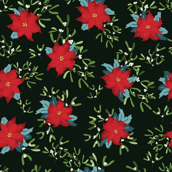 Motif Floral Sans Couture Avec Petites Fleurs Simples Millefleurs Style — Image vectorielle