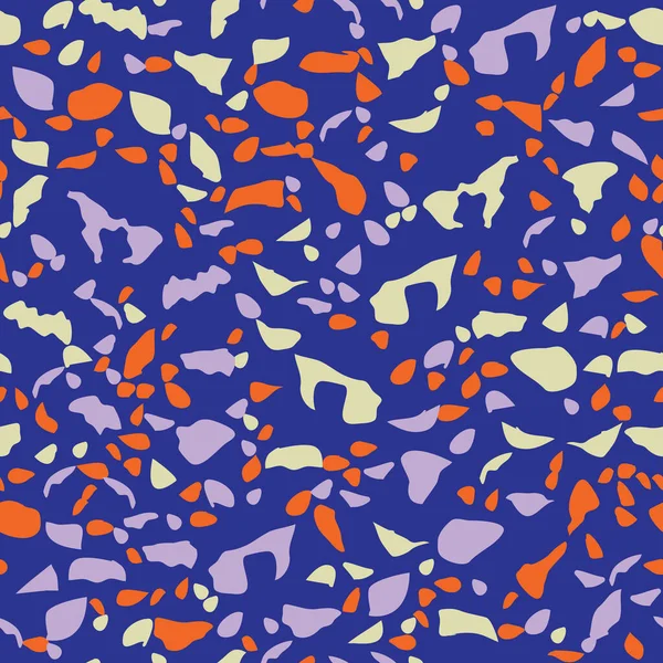 Terrazzo Vloeren Vector Naadloos Patroon Textuur Van Vloer Bestaande Uit — Stockvector