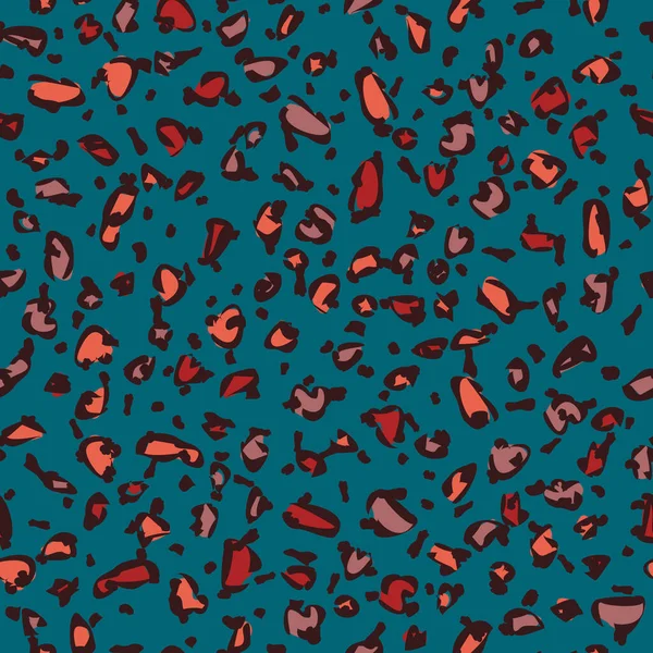 Animal Print Leopardenfell Mit Nahtlosem Muster Trendfarben — Stockvektor