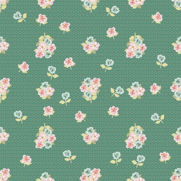 Vintage Futtersackmuster Kleinen Blüten Millefleurs Floral Süße Nahtlose Hintergrund Für — Stockvektor