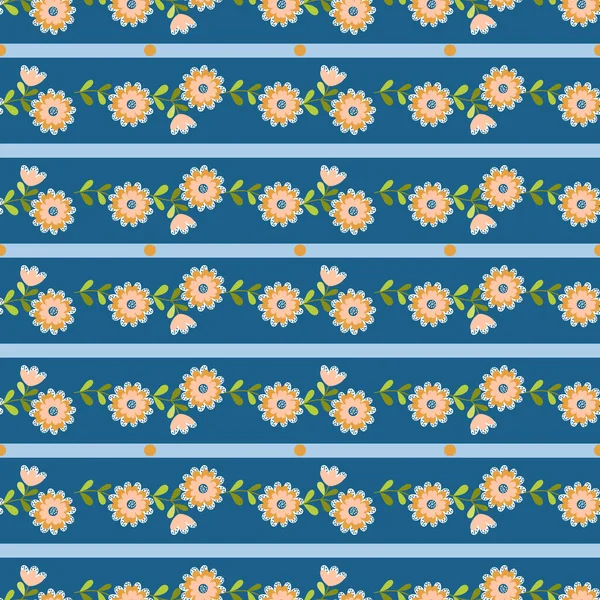 Modèle Mignon Simple Petites Fleurs Fond Sans Couture Floral Pour — Image vectorielle