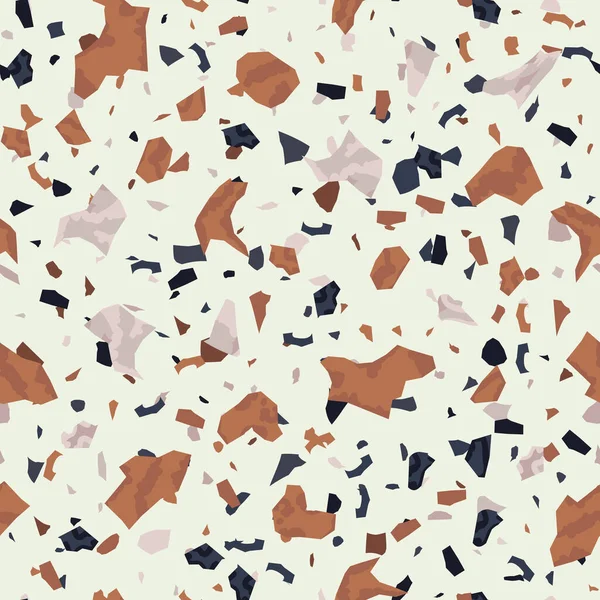 Sömlös Abstrakt Terrazzo Mönster Kreativ Illustration För Textil Eller Bokomslag — Stock vektor