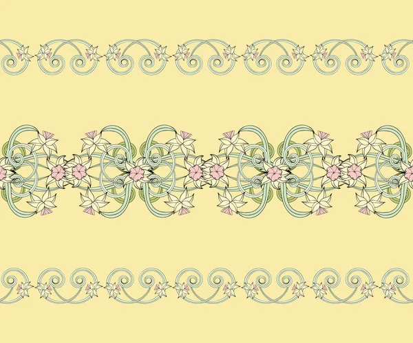 Patrón Estilo Art Nouveau Diseño Obras Arte Para Los Fondos — Vector de stock