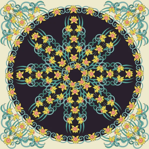 Sanat, yeni moda bir model. Duvar kağıtları için tasarım çalışması.  