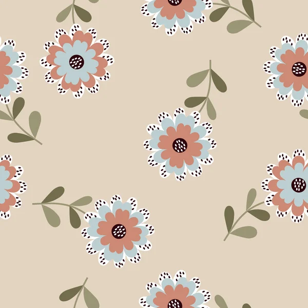 Modèle Mignon Simple Petites Fleurs Fond Sans Couture Floral Pour — Image vectorielle