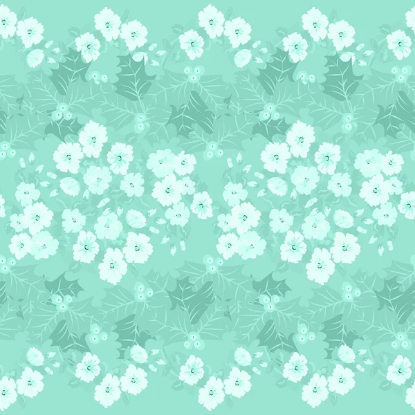 Cute Plant Border Floral Piece Garment Print Flower Design Wallpapers — Stock Vector