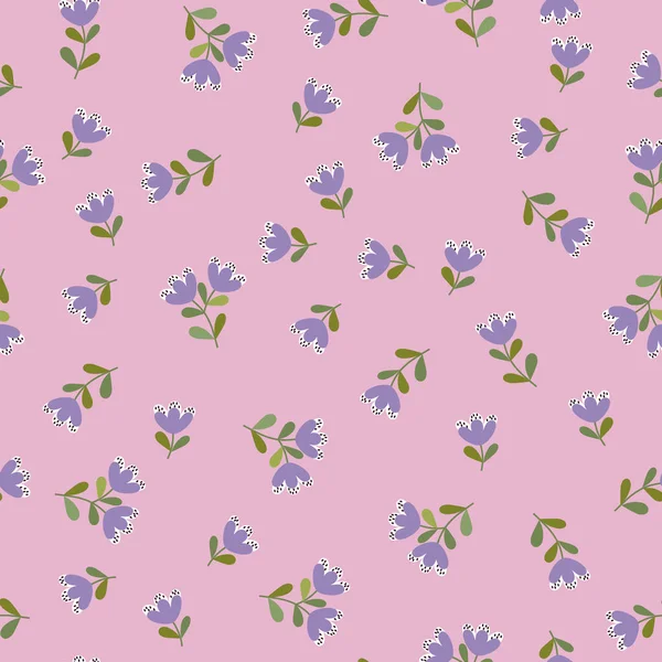 Eenvoudig Schattig Patroon Kleine Bloemen Floral Naadloze Achtergrond Voor Textiel — Stockvector