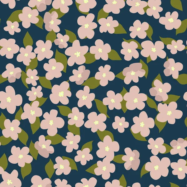 Petites Fleurs Naïves Motif Sans Couture Ordre Chaotique Fond Floral — Image vectorielle