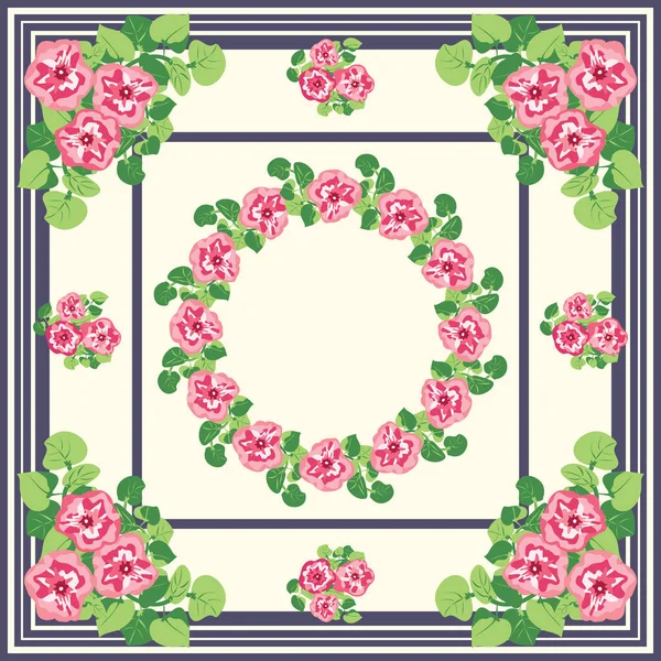 Délicieux Motif Sans Couture Avec Petites Fleurs Pétunias Mignons Ordre — Image vectorielle