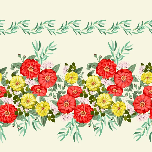 Küçük bahçe çiçekleri içinde kusursuz parlak desenler. Millefleur. Tekstil, duvar kağıdı, kapaklar, yüzey, baskı, hediye paketi, hatıra defteri, dekupaj