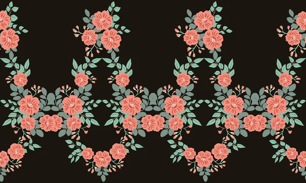 Patrón Folclórico Sin Costuras Pequeñas Flores Silvestres Millefleurs Estilo Country — Vector de stock