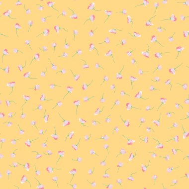 Karmaşık katmanlı çiçek desenli küçük dogroses çiçekleri. Moda Millefleur 'ları. Moda baskıları için zarif bir şablon.