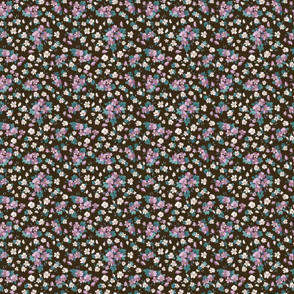 Karmaşık katmanlı çiçek desenli küçük dogroses çiçekleri. Moda Millefleur 'ları. Moda baskıları için zarif bir şablon.
