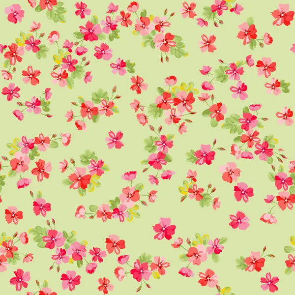 Patrón Floral Complejo Múltiples Capas Pequeñas Flores Dogroses Millefleurs Moda — Vector de stock