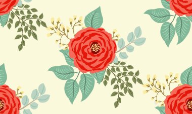 Antik güller ve dallardan oluşan küçük sevimli çiçeklerdeki pürüzsüz desen. Chabby şık millefleur 'lar. Tekstil, duvar kağıdı, kapaklar, yüzey, baskı, hediye paketi, hatıra defteri, dekupaj.