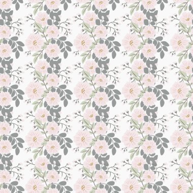 Çizgili çiçek deseni. Ev tekstili, duvar kâğıtları, kapaklar, imalat için güzel bir baskı.