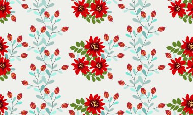 Antika halk çiçekleriyle kusursuz bitki deseni. Pejmürde şık millefleurlar. Tekstil, duvar kağıdı, kapaklar için çiçek arkaplanı, yüzey, baskı, paket, kupür defteri, dekupaj.