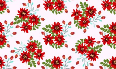 Antika halk çiçekleriyle kusursuz bitki deseni. Pejmürde şık millefleurlar. Tekstil, duvar kağıdı, kapaklar için çiçek arkaplanı, yüzey, baskı, paket, kupür defteri, dekupaj.