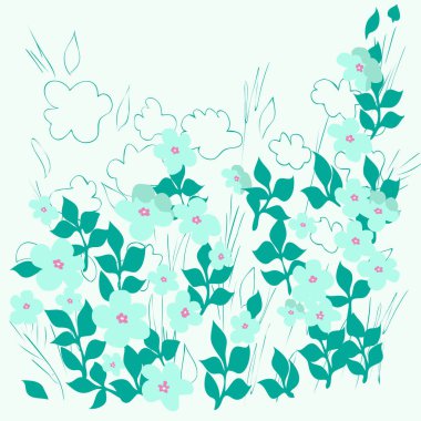  Fular çiçek desenli. Bandana, pareo, yastık, ev yapımı tekstil. Şal izi, tekstil için tropikal arkaplan