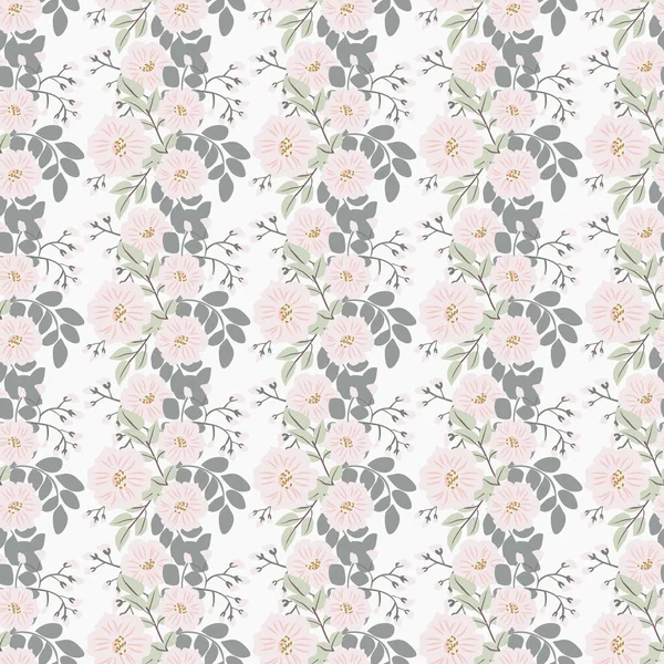 Padrão Floral Listrado Impressão Bonita Para Têxteis Casa Papéis Parede —  Vetores de Stock