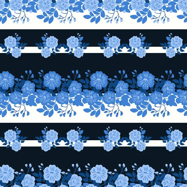 Modèle Sans Couture Petites Fleurs Millefleurs Style Champêtre Fond Prairie — Image vectorielle