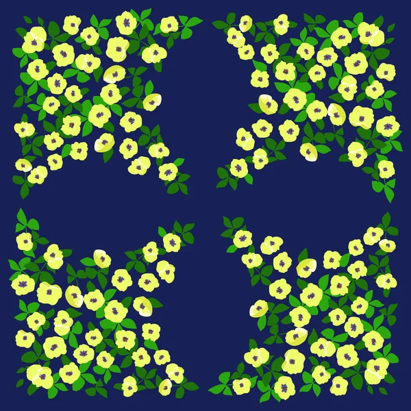 スカーフの花柄 バンダナ パレオ ホームテキスタイルデザイン ショールプリント テキスタイル カバーのための熱帯の背景 — ストックベクタ
