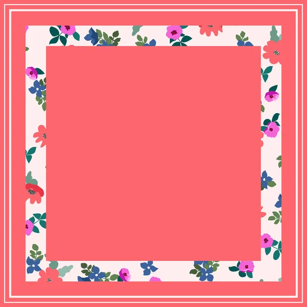 Magnifique Châle Coloré Imprimé Foulard Fond Floral Bandana Pareo Home — Image vectorielle