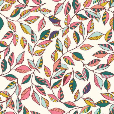 Sonbahar yapraklarının eko baskısı. Kusursuz çiçek deseni. Kumaş, kumaş tasarımı, kapaklar, imalat, duvar kağıtları, baskı, hediye paketi ve yapıştırma kitabı için basit bir arkaplan.