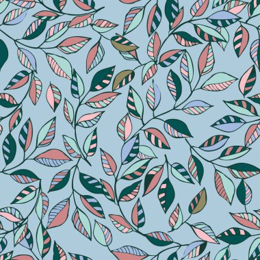 Sonbahar yapraklarının eko baskısı. Kusursuz çiçek deseni. Kumaş, kumaş tasarımı, kapaklar, imalat, duvar kağıtları, baskı, hediye paketi ve yapıştırma kitabı için basit bir arkaplan.