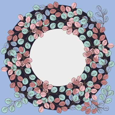   Modern tarz. Çiçekli orman eşarp izi, tekstil, kapaklar, yüzey, hatıra defteri, dekupaj için güzel bir sınır. Bandana, şal, tesettür tasarımı