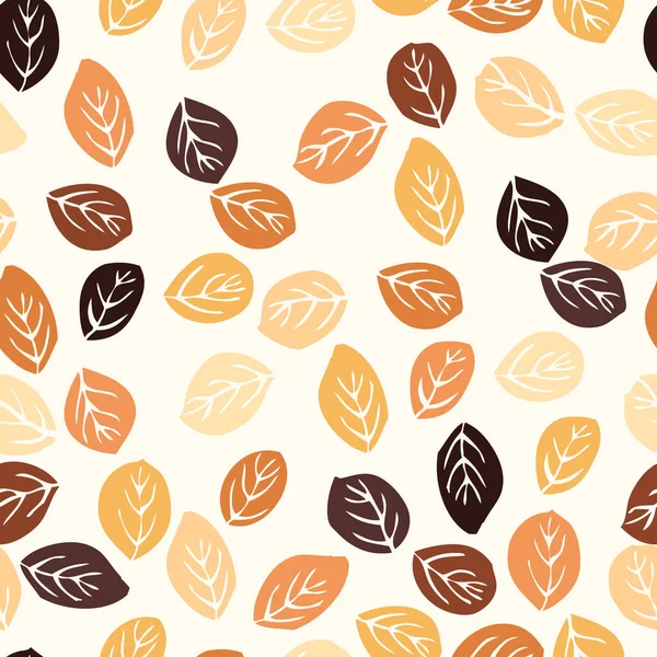 Eco print from autumn leaves. Seamless floral pattern. Nature simple background for fabric, cloth design, covers, manufacturing, wallpapers, print, gift wrap and scrapbooking.