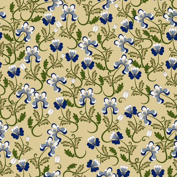 Квіти Райдуги Безшовний Візерунок — стоковий вектор