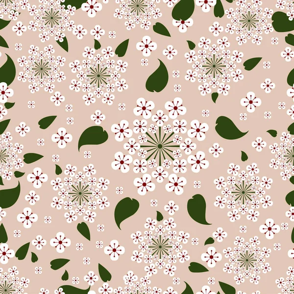 Motif Vectoriel Sans Couture Dessiné Main Partir Fleurs Saxifrage Semi — Image vectorielle