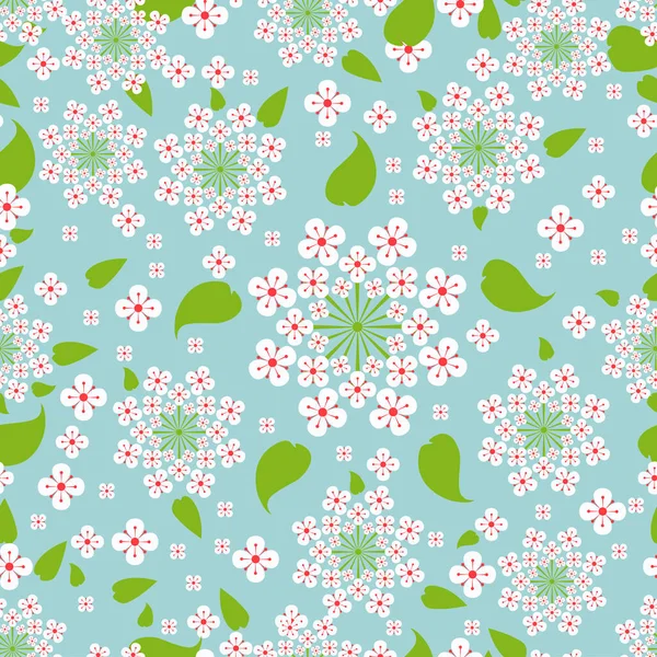 Motif Vectoriel Sans Couture Dessiné Main Partir Fleurs Saxifrage Semi — Image vectorielle