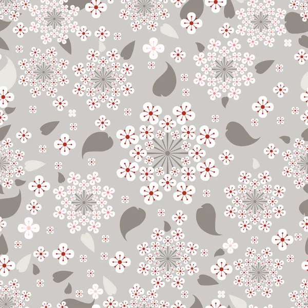 Motif Vectoriel Sans Couture Dessiné Main Partir Fleurs Saxifrage Semi — Image vectorielle