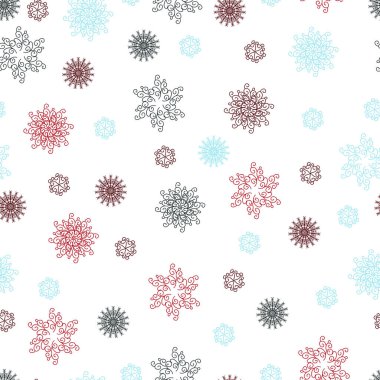  Kar tanesi pürüzsüz desen. Noel ve yeni yıl konsepti. Kumaş, kumaş tasarımı, duvar kağıdı, hediye paketi için. Tüm elementler kesilip maskenin altına gizlenmez..