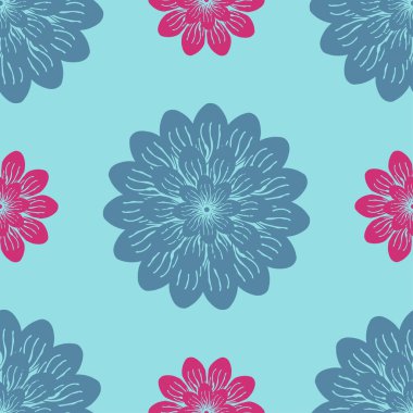 Çiçek süsü ile kusursuz desen. vektör arkaplanı doku kumaş, hatıra defteri, kartlar için kullanılabilir,