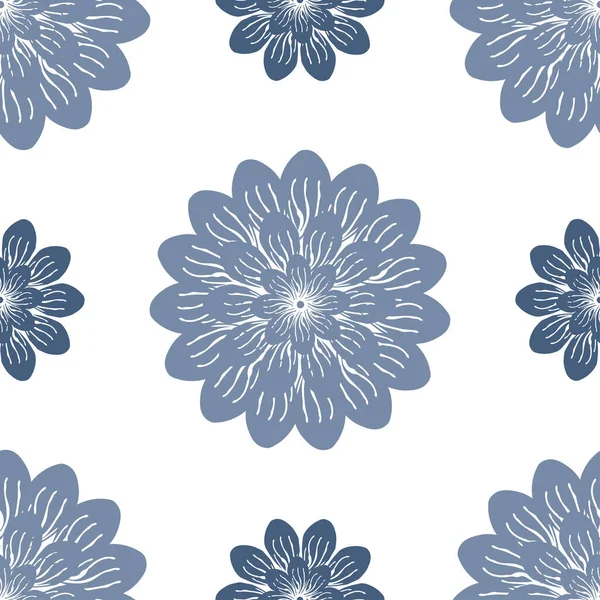 Nahtloses Muster Mit Floralem Ornament Vektorhintergrund Textur Kann Für Stoff — Stockvektor