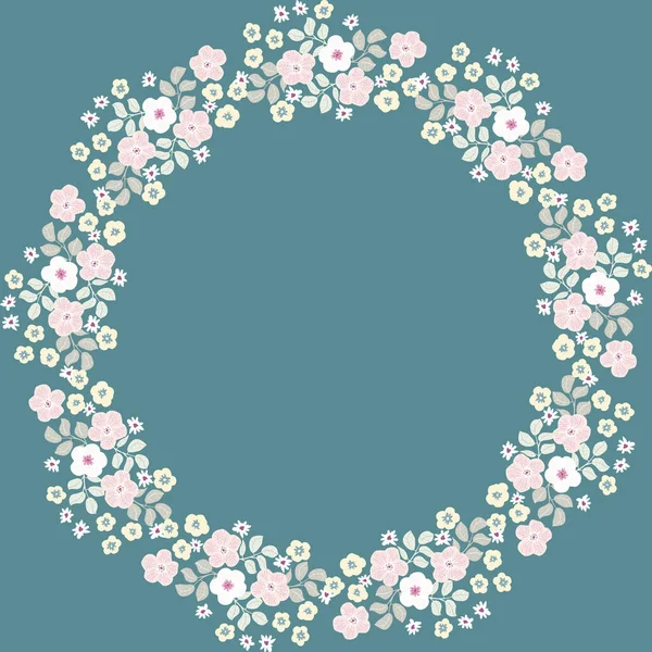 Вінтажний Візерунок Простих Квітках Масляної Чашки Квітковий Безшовний Фон Романтичного — стоковий вектор