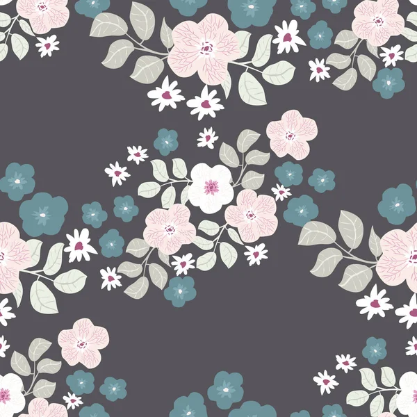 Patrón Vintage Flores Simples Buttercup Fondo Sin Costuras Floral Para — Vector de stock