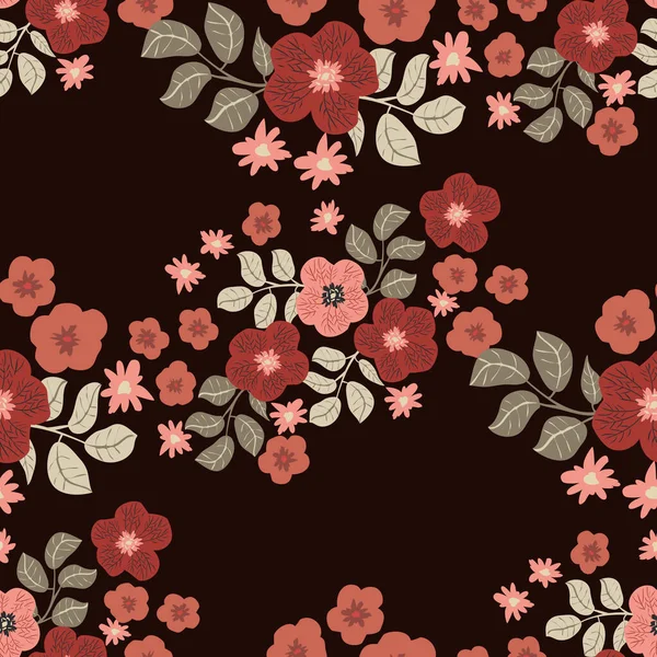 Patrón Vintage Flores Simples Buttercup Fondo Sin Costuras Floral Para — Vector de stock