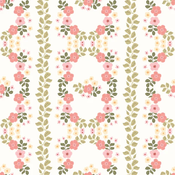 Modèle Vintage Fleurs Simples Buttercup Fond Sans Couture Floral Pour — Image vectorielle