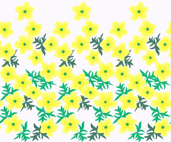 Padrão Vintage Flores Simples Buttercup Fundo Sem Costura Floral Para — Vetor de Stock