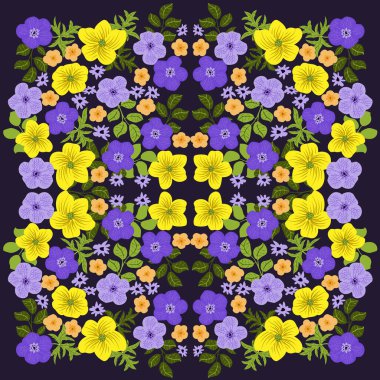 Çember şeklinde klasik desen, düğün çiçekleri. Romantik kır düğünü, tekstil, kapak, imalat, duvar kağıtları, baskı, hediye paketi