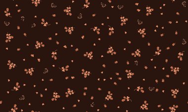 Antik halk çiçekleriyle kusursuz bitki desenleri. Pejmürde şık millefleurlar. Tekstil, duvar kağıdı, kapaklar için çiçek arkaplanı, yüzey, baskı, paket, kupür defteri, dekupaj